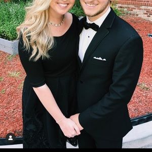 Gianni Bini- Black tie midi dress